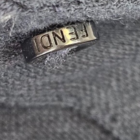 Fendi Mens Long Sleeve Polo Henley Shirt Size 54 US XXL Navy Collared Logo - Picture 7 of 15